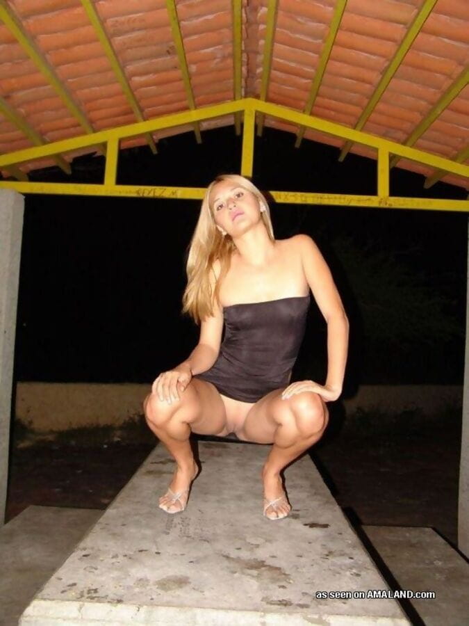 Selection of wild blonde chicks posing sleazy outdoors - part 4156 page 1