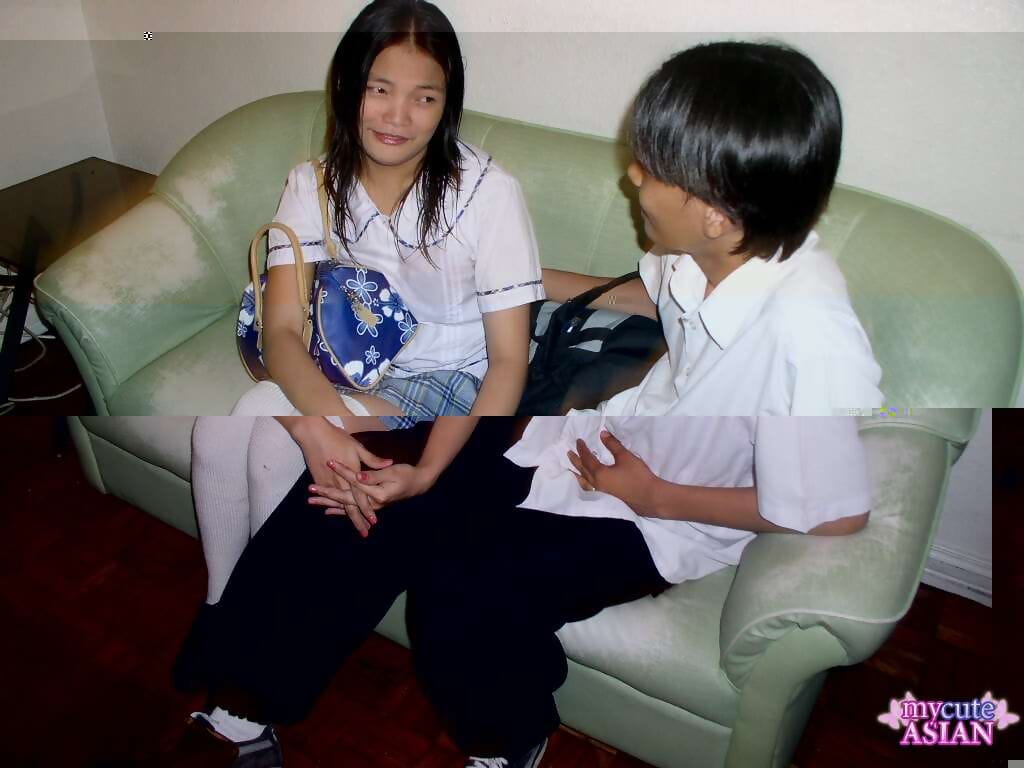 Asian schoolgirl fucks her boyfriend after class in white knee socks page 1