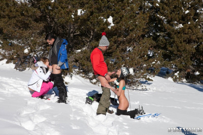 Sporty sky teen girls have an orgy on the snow - part 2174
